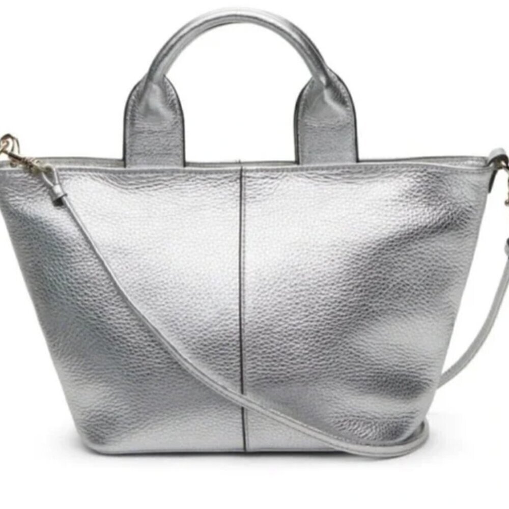 Banana Republic silver leather bag detachable crossbody strap - Picture 12 of 12